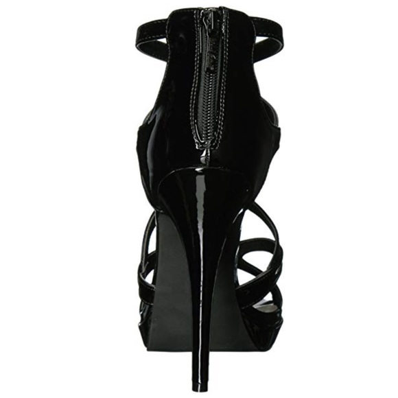 Sincerely Yours Black Patent High Heel Sandal - Picture 6 of 6